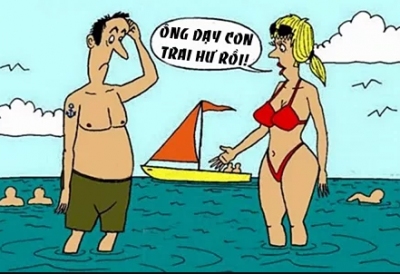 Vợ nổi điên khi chồng hành động giống con trai