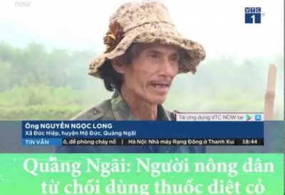 Quảng Ngãi: Người nông dân từ chối dùng thuốc diệt cỏ
