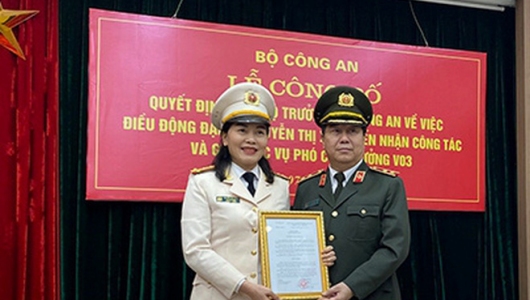 Bổ nhiệm nữ đại biểu Quốc hội giữ chức Phó Cục trưởng Công an